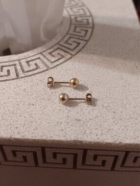 14k Yg Ball Earings